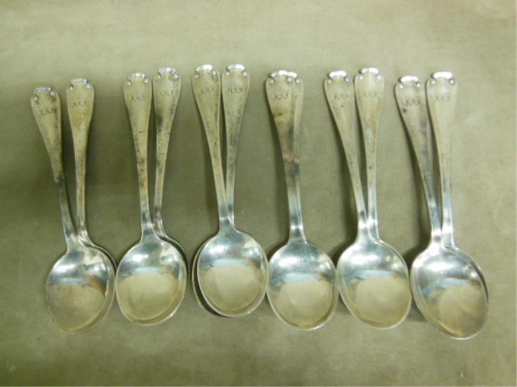 Tiffany Sterling Silver Soup Spoons (1 of 4)
