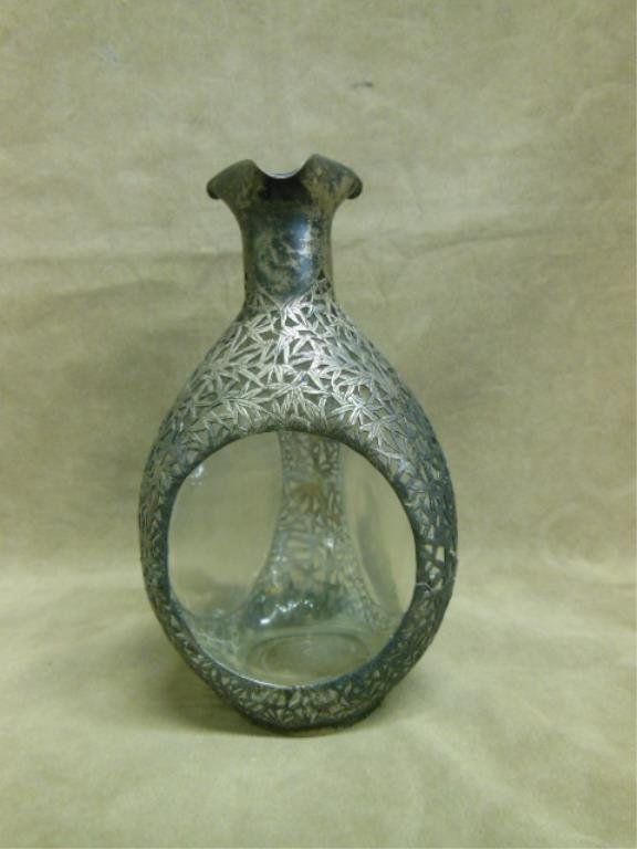 Chinese Silver Overlay Haig Pinch Decanter (1 of 4)