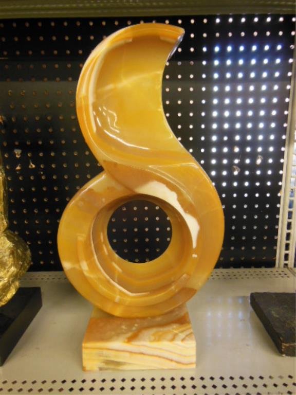 Mid Century Modern Onyx Abstract Sculpture (1 of 2)