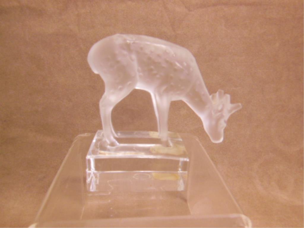 Lalique Crystal Deer Paperweight (1 of 4)