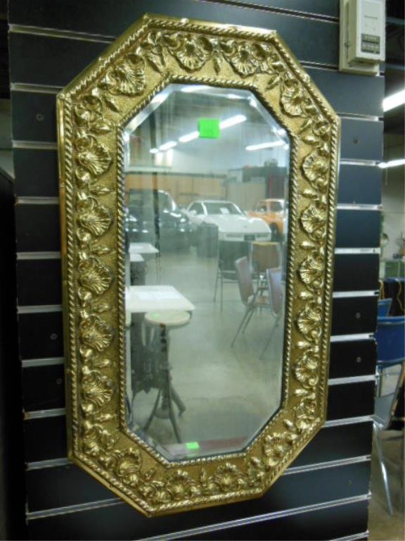 Brass wall mirror (1 of 2)