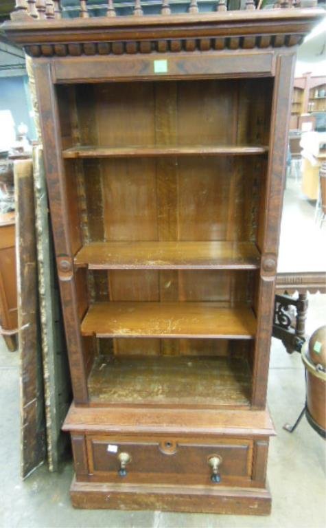 Victorian Narrow Stepback Bookcase (1 of 5)