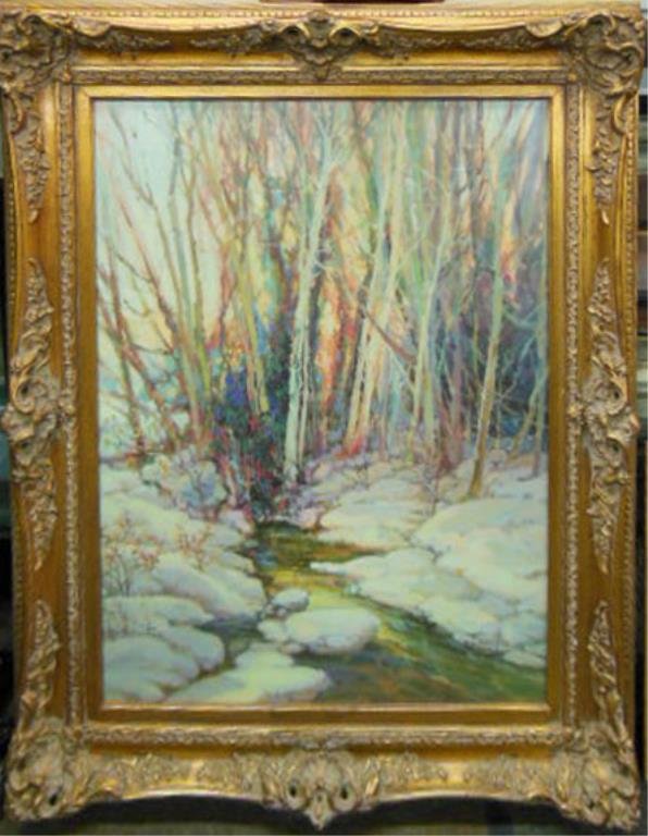 Bonnie Posselli, o/c, Winter Woods (1 of 4)