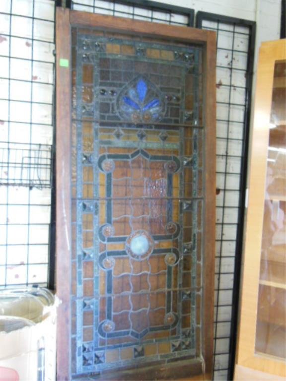 Victorian Stained & Leaded Glass Window (1 of 3)