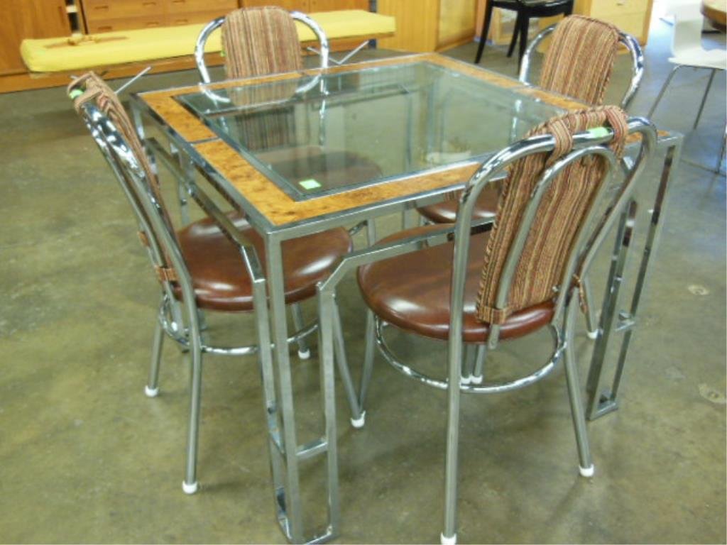 Modern Style Bridge Table & 4 Chairs (1 of 4)