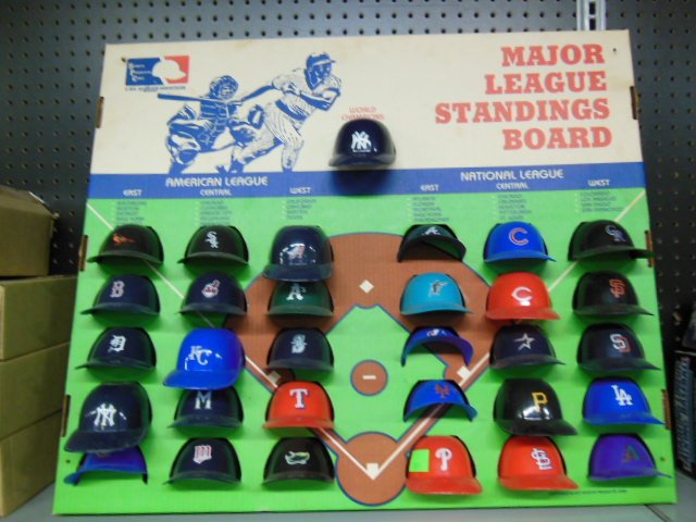 Miniature Plastic MLB Helmets display (1 of 3)