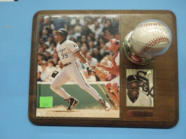 Frank Thomas Plaque signed ball & other (1 of 3)