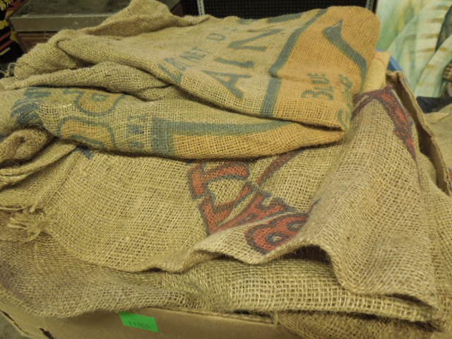 Vintage burlap feed deals sacks for sale
