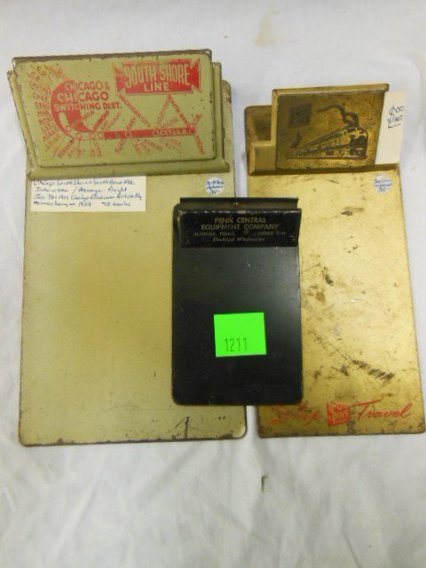 3 Vintage metal Railroad note pads (1 of 7)