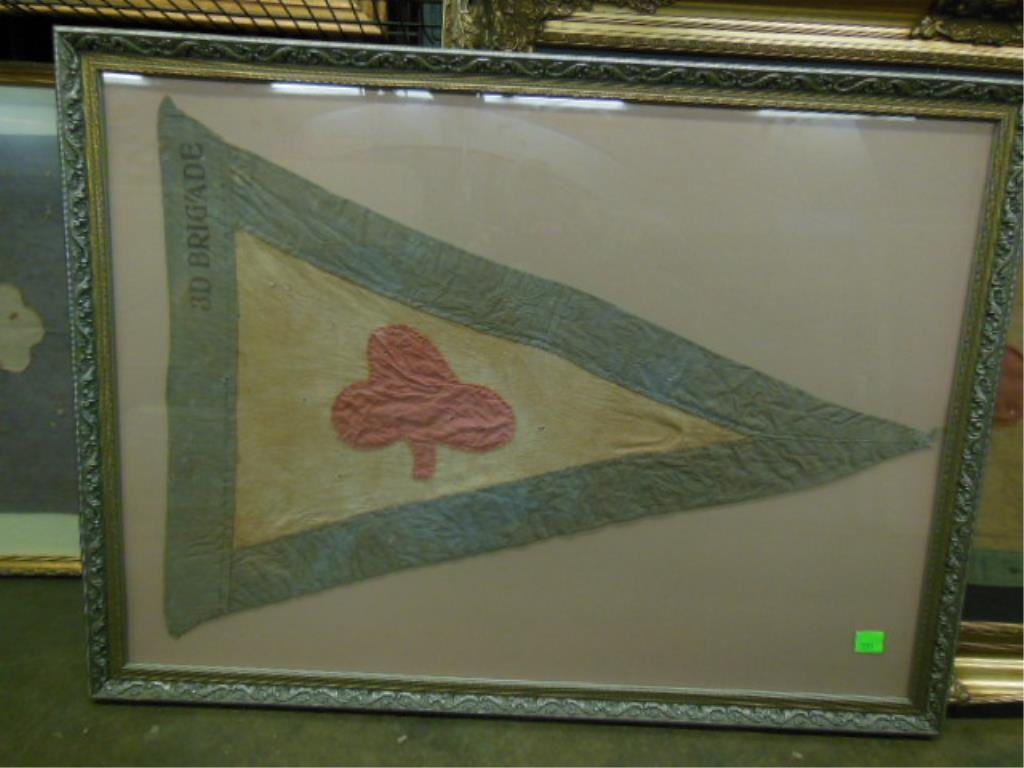 Framed Civil War veterans GAR brigade flag (1 of 6)