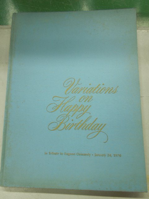 1 Vol. Variations on Happy Birthday (1 of 7)