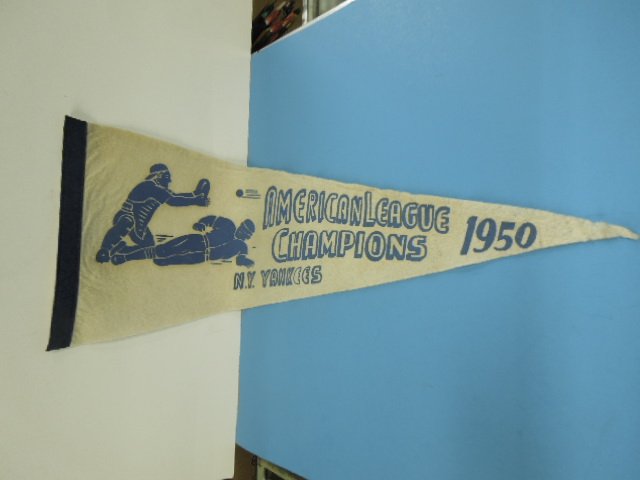 1950 NY Yankee Amer League Champ felt pennant (1 of 6)