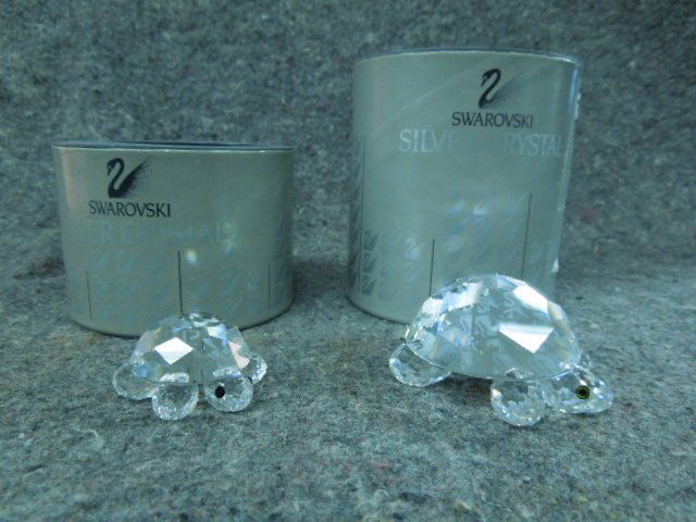 2 Swarovski crystal figurines Turtles (1 of 4)