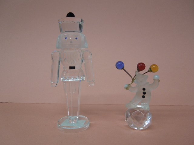 Swarovski crystal nut cracker & crystal clown (1 of 2)
