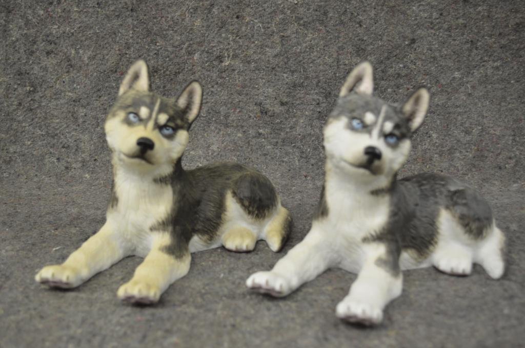 Pair Lenox porcelain dog figurines (1 of 5)