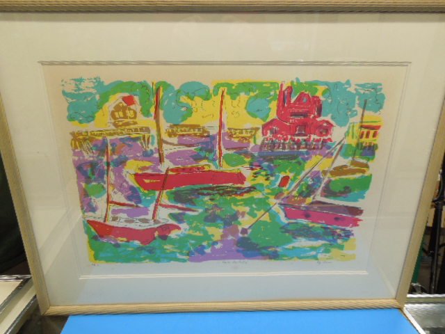 Framed signed Lithograph Oly Fleur (1 of 5)