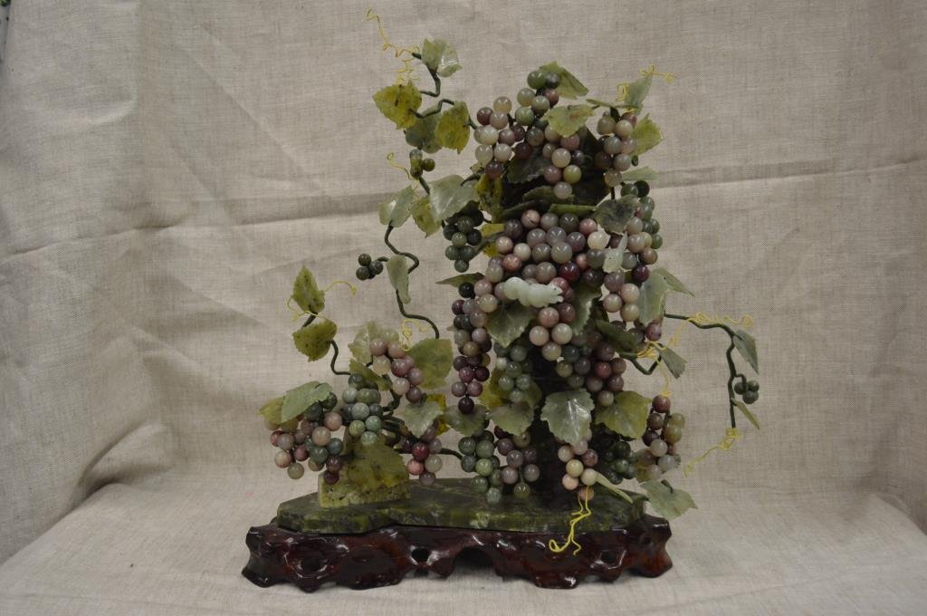 Chinese Carved Jade Grape Tree (1 of 6)