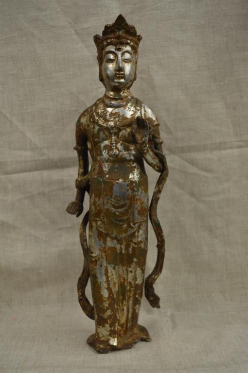 Tibetan Brass Quan-Yin Statue (1 of 6)