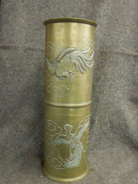 Antique Japanese Brass Umbrella Stand (1 of 7)