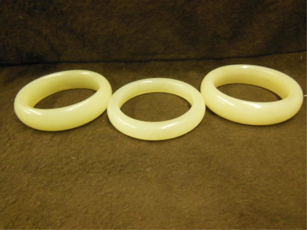 Chinese White Jade Bangle Bracelets (1 of 1)