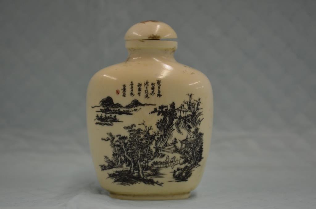 Antique Chinese Ivory Snuff Bottle (1 of 4)