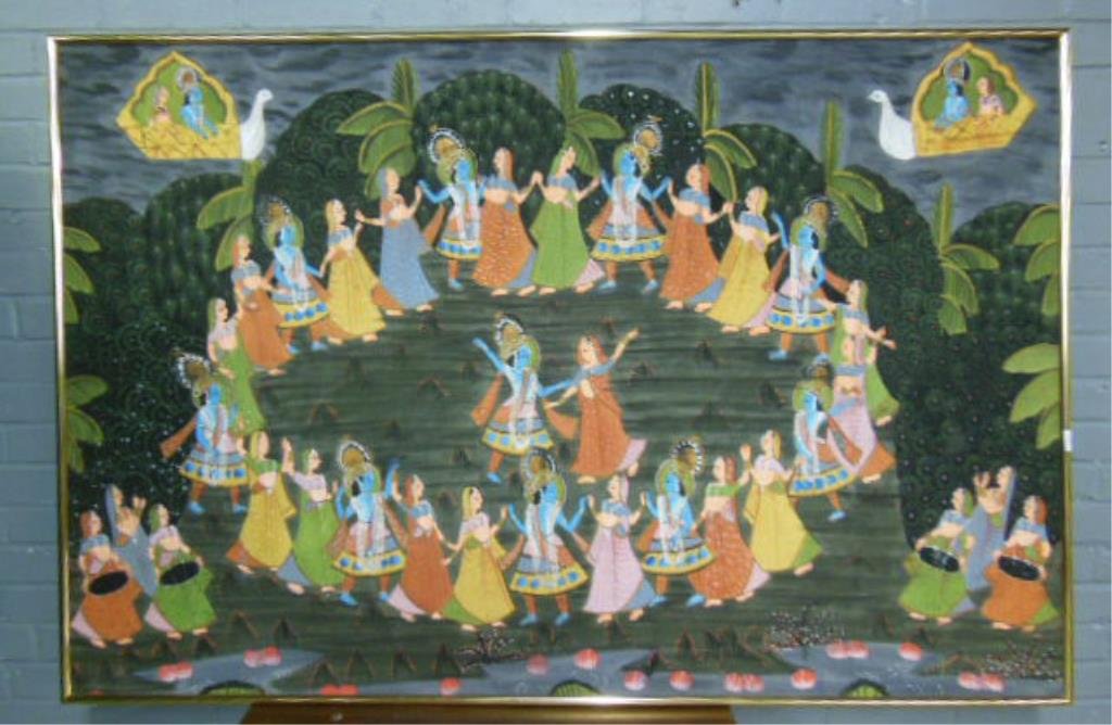 India Watercolor On Cloth (1 of 3)