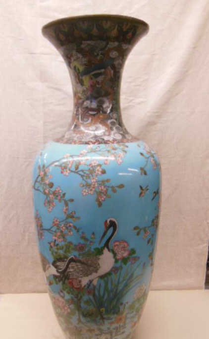 Important 19th c. Japanese Cloisonne Palace Vase (1 of 10)