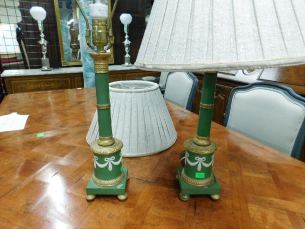 Mottahedeh Italian Jasperware Table Lamps (1 of 4)