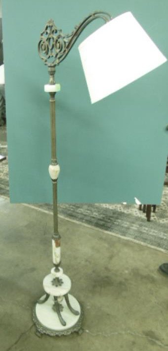 Art Deco Onyx Iron Floor Lamp (1 of 2)
