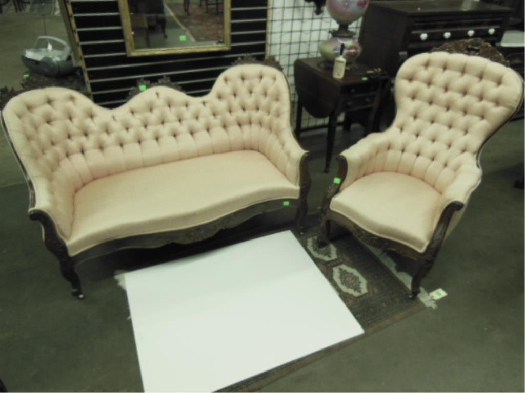 Victorian Sofa & Arm Chair (1 of 3)