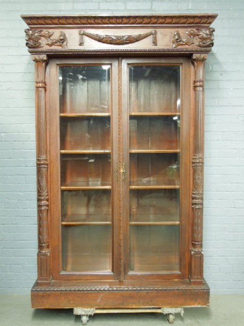 Late Victorian Walnut Bookcase (1 of 6)