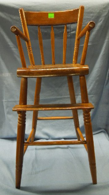 PA Windsor High Chair, Early 19th C. (1 of 4)