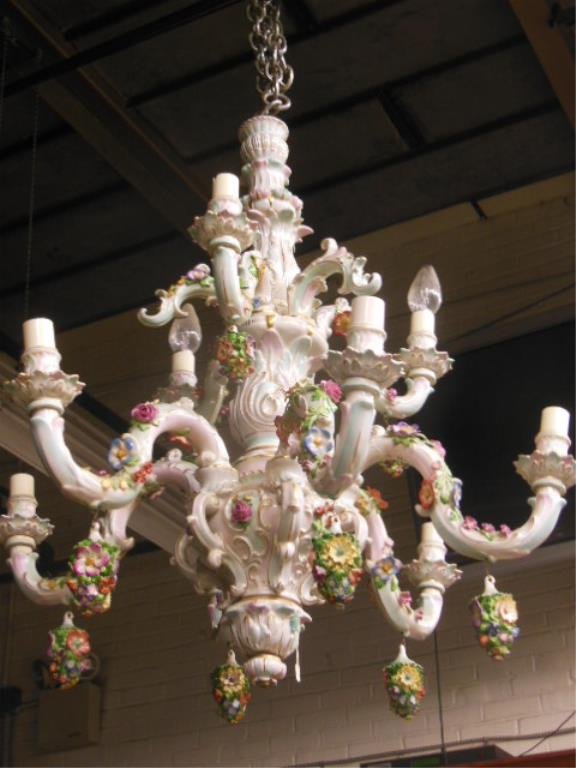 Meissen 9-light Chandelier (1 of 5)