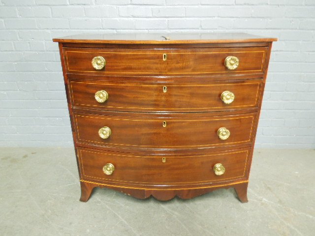 English Hepplewhite Bow-Front Chest (1 of 8)