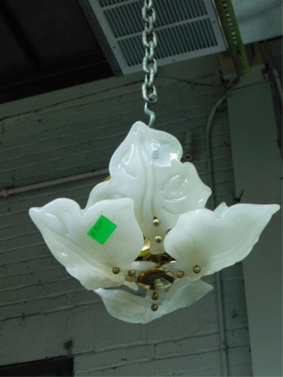 Camer Glass Leaf Form Hall Fixture (1 of 2)