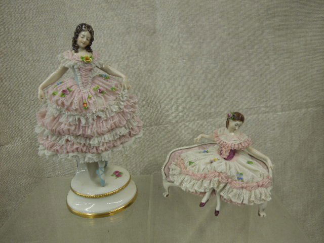 Volkstedt Porcelain Lace Dress Figures (1 of 8)