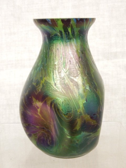 Loetz Art Glass Pinch Form Vase (1 of 5)