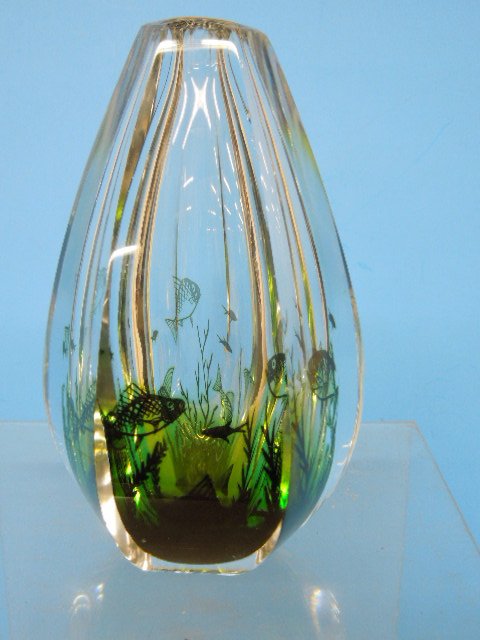 Orrefors Edvard Hald Fish Graal Vase (1 of 4)