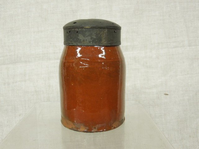 19th c. Redware Apothecary Jar (1 of 5)