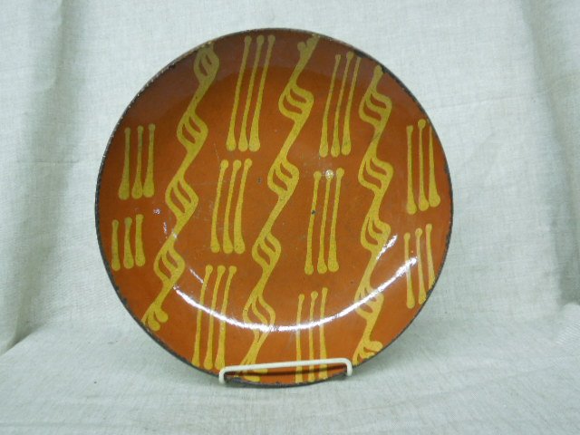 Greg Shooner Slip Glaze Redware Charger (1 of 8)