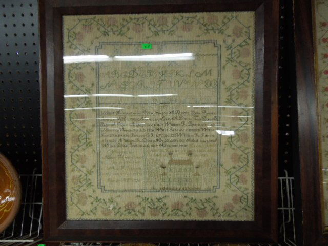 19th C. School Girl's Needlework Sampler (1 of 6)