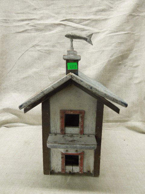 New England Folk Art Wood Birdhouse (1 of 6)