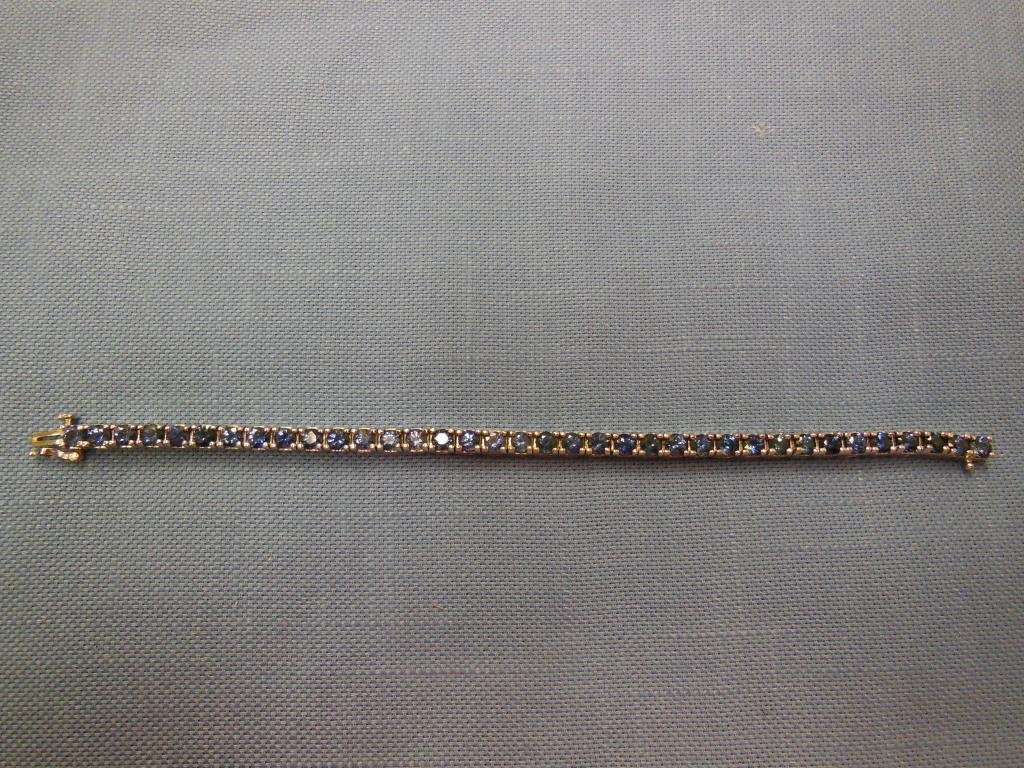 14 wg Blue Gemstone Tennis Bracelet (1 of 3)