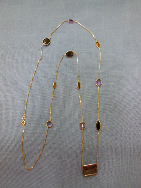 14k & Asst Gemstone Necklace (1 of 4)