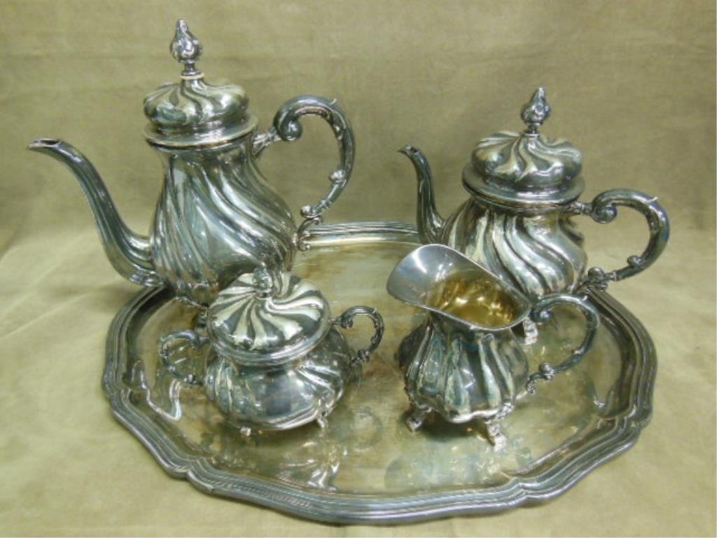 Emil Herman German 925 Silver Tea Set (1 of 6)
