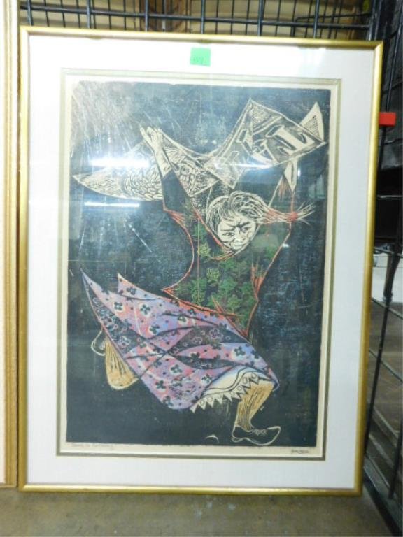 A. Frasconi, Woodcut, "Storm is Coming" (1 of 4)