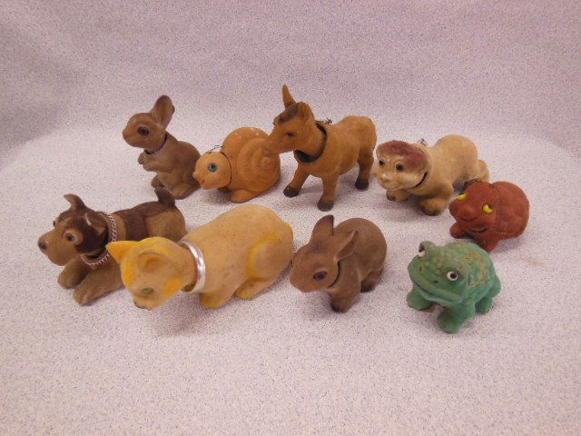 9 Vintage velour animal bobble heads (1 of 5)