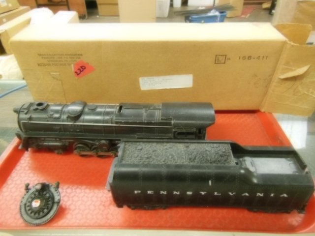 Lionel O gauge PRR steam locomotive anf tender (1 of 6)