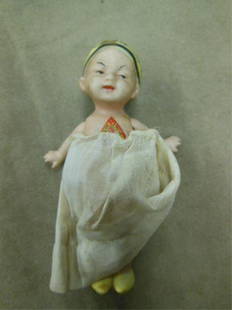 Rare German Bisque Character with Wonderful Dimples by Mystery Maker  500/700 Auctions Online