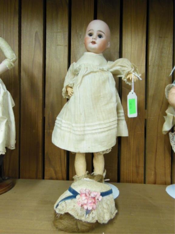 Vintage S F B J Paris bisque head doll 2, painted face, (1 of 5)